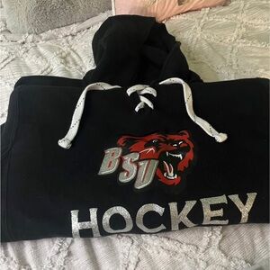 Black BSU Hockey Hoodie